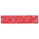 sushi pattern red background Table Runner
