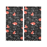 fox sleeping fox pattern Gauze Curtain