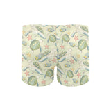 Hand drawn sea turtle fish pattern Men's Swimming Trunks