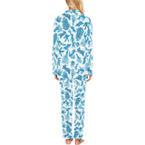 Coral Reef Pattern Print Design 01 Women's Long Pajama Set