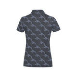 Swordfish Pattern Print Design 03 Women's All Over Print Polo Shirt