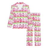 Teddy Bear Pattern Print Design 04 Women's Long Pajama Set