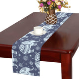 Elephant tribal design pattern Table Runner