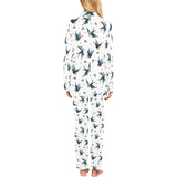 Swallow Pattern Print Design 04 Women's Long Pajama Set