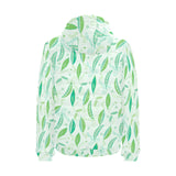 Green Peas Pattern Print Design 01 Men's Padded Hooded Jacket