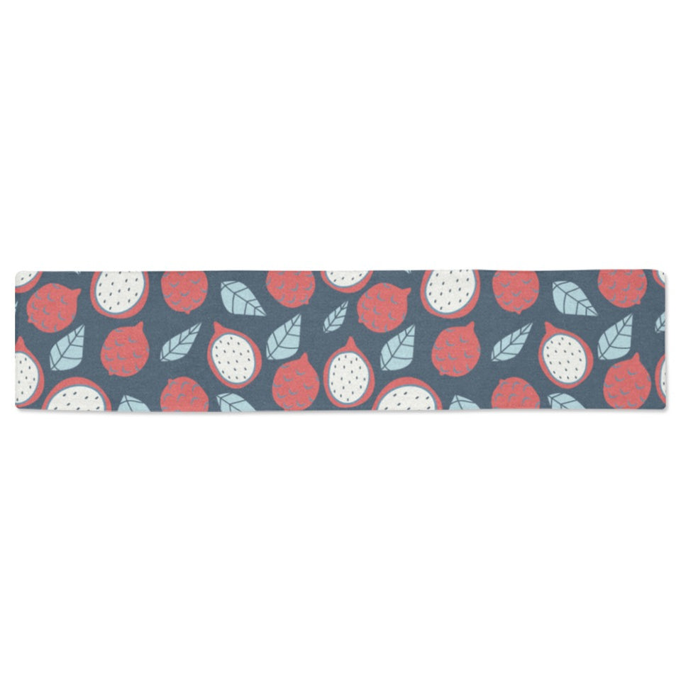 dragon fruits dark blue background Table Runner