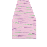 Lavender pattern pink background Table Runner