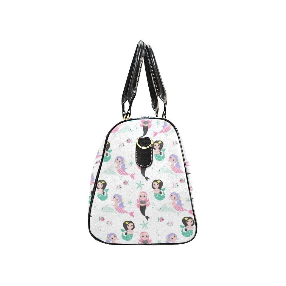 cute mermaid dolphin fish starfish pattern Travel Bag
