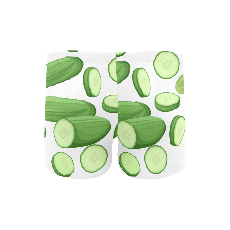 cucumber whole slices pattern Men's Swimming Trunks