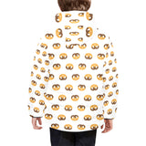 Pretzels Pattern Print Design 02 Kids' Boys' Girls' Padded Hooded Jacket