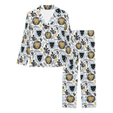 Lion Pattern Print Design 05 Women's Long Pajama Set