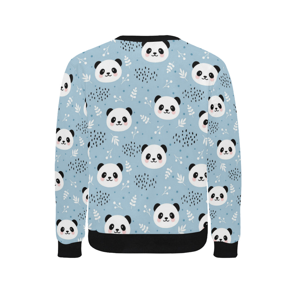 Cute panda pattern Men's Crew Neck Sweatshirt