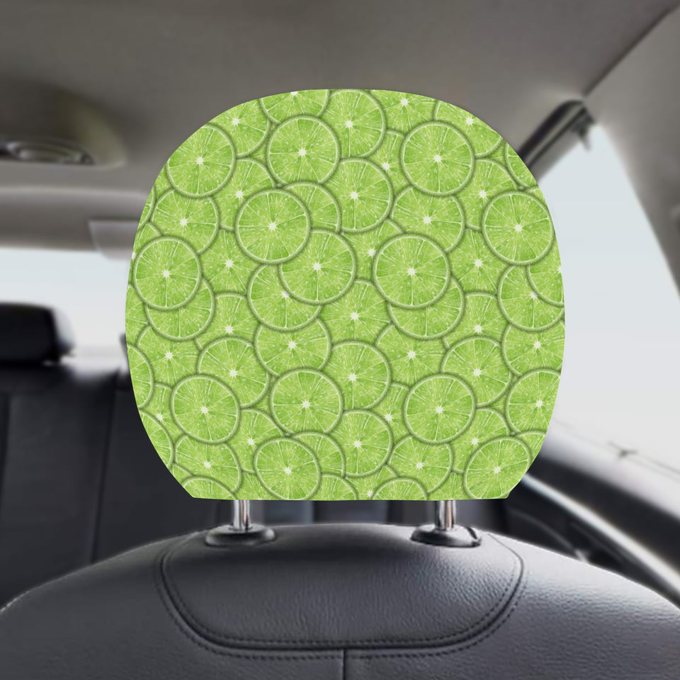 Slices of Lime pattern Car Headrest Cover