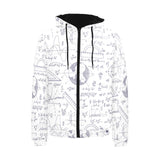 Math Pattern Print Design 03 Men's Padded Hooded Jacket