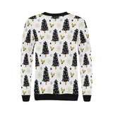 Christmas tree holly snow star pattern Women's Crew Neck Sweatshirt
