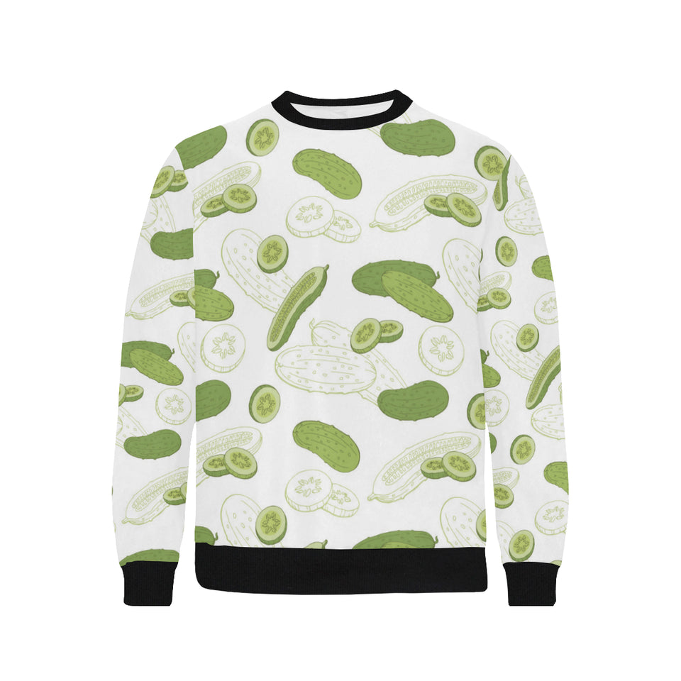 Cucumber sketch pattern Men's Crew Neck Sweatshirt