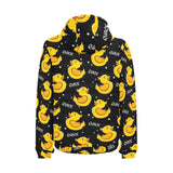 Duck Pattern Print Design 05 Men's Padded Hooded Jacket