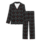 Casino Cards Suits Pattern Print Design 05 Women's Long Pajama Set