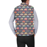 Camper Van Pattern Print Design 02 Men's Padded Vest