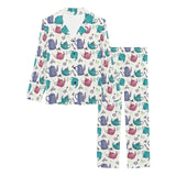 Tea pots Pattern Print Design 05 Women's Long Pajama Set