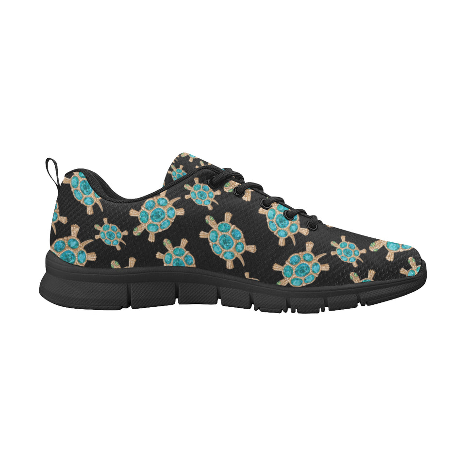 Sea turtle blue stone pattern Women's Sneaker Shoes