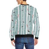 Crows christmas hat scarf Men's Crew Neck Sweatshirt