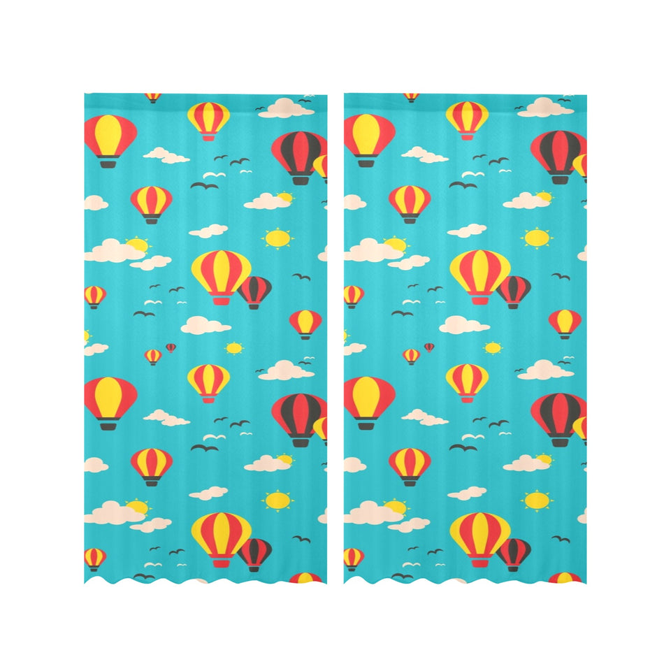 Hot Air Balloon Sky Pattern Gauze Curtain