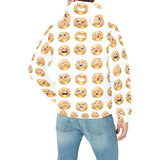 Hamburger Pattern Print Design 04 Men's Padded Hooded Jacket