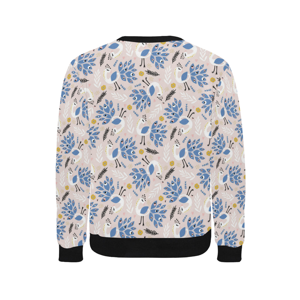 Cute peacock pattern Men's Crew Neck Sweatshirt