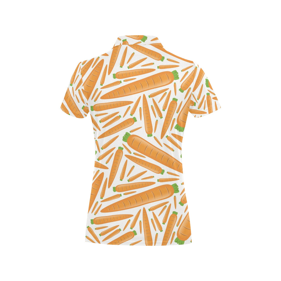 Carrot Pattern Print Design 02 Women's All Over Print Polo Shirt