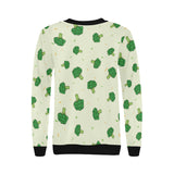 Broccoli pattern Women's Crew Neck Sweatshirt