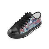 Hand drawn colorful starfish Kids' Boys' Girls' Low Top Canvas Shoes Black