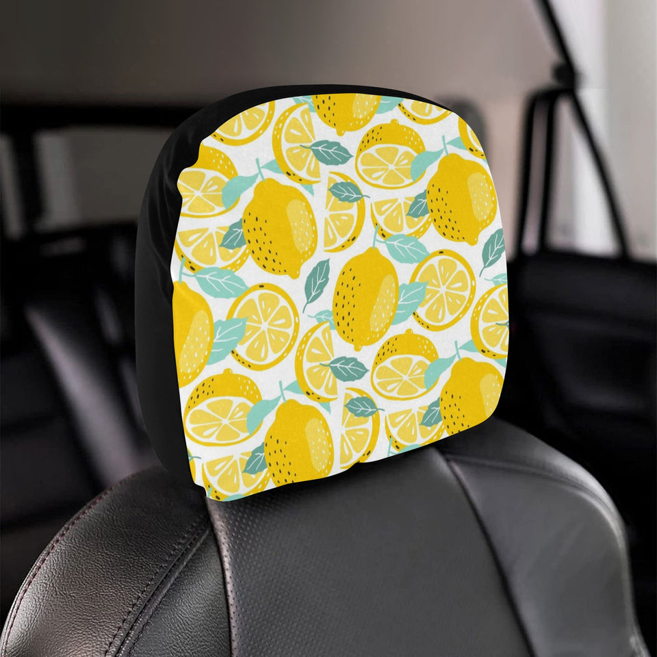 lemon design pattern Car Headrest Cover