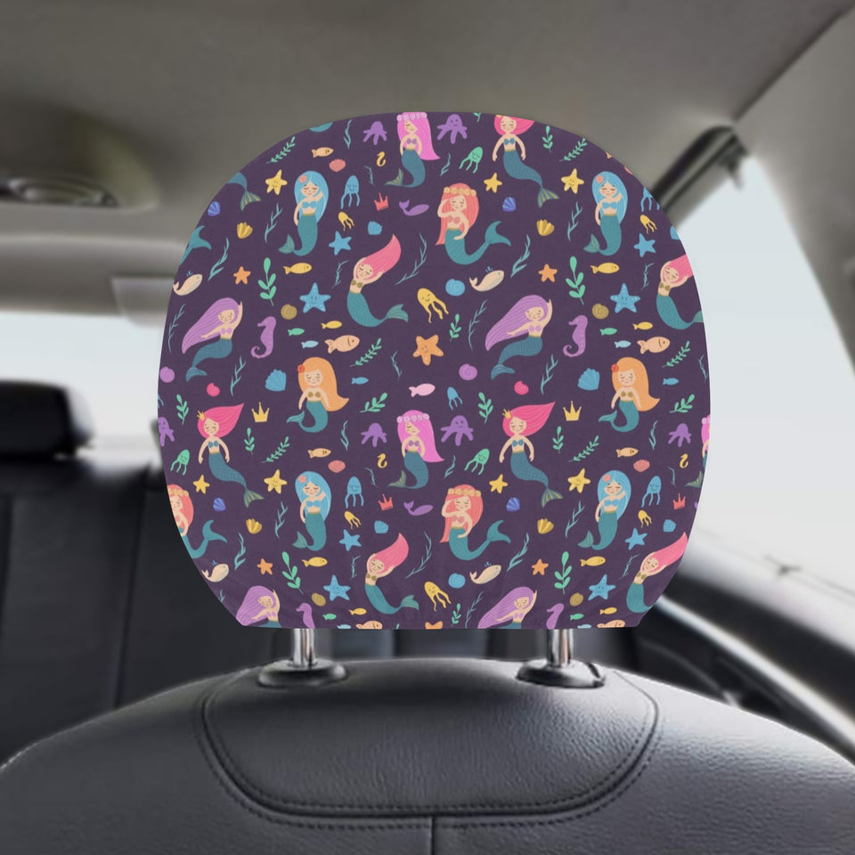 beautiful mermaid Fish jellyfish algae other marin Car Headrest Cover