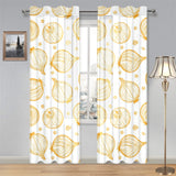 hand drawn onion pattern Gauze Curtain