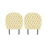 oranges leaves pattern Car Headrest Cover