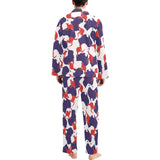 Kangaroo Australian pattern Men's Long Pajama Set