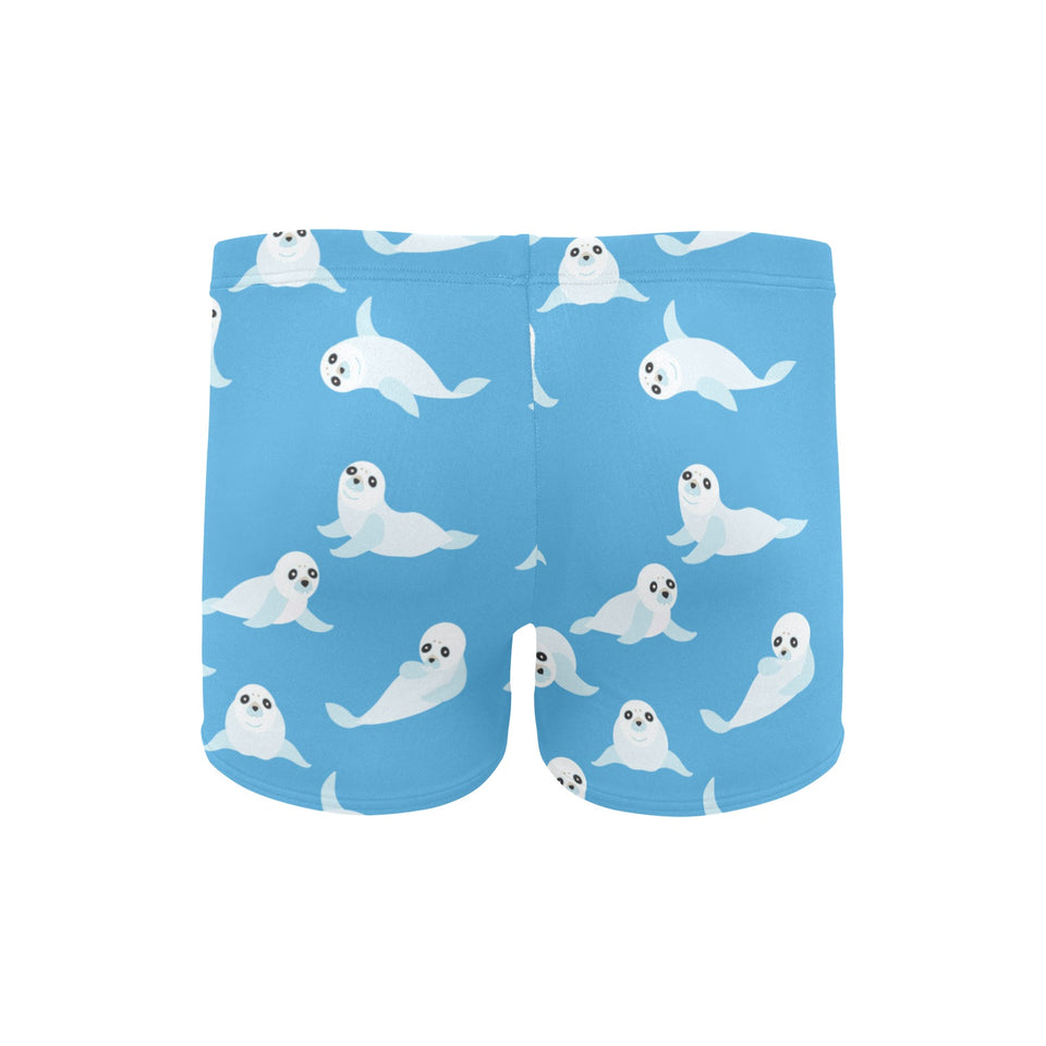 Cute sea lion seal pattern background Men's Swimming Trunks