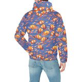 Clown Fish Pattern Print Design 04 Men's Padded Hooded Jacket