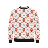 Daruma japanese wooden doll design pattern Men's Crew Neck Sweatshirt