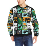 dinosaurs print pattern Men's Crew Neck Sweatshirt