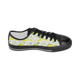 Durian pattern background Kids' Boys' Girls' Low Top Canvas Shoes Black