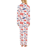 British Pattern Print Design 03 Women's Long Pajama Set