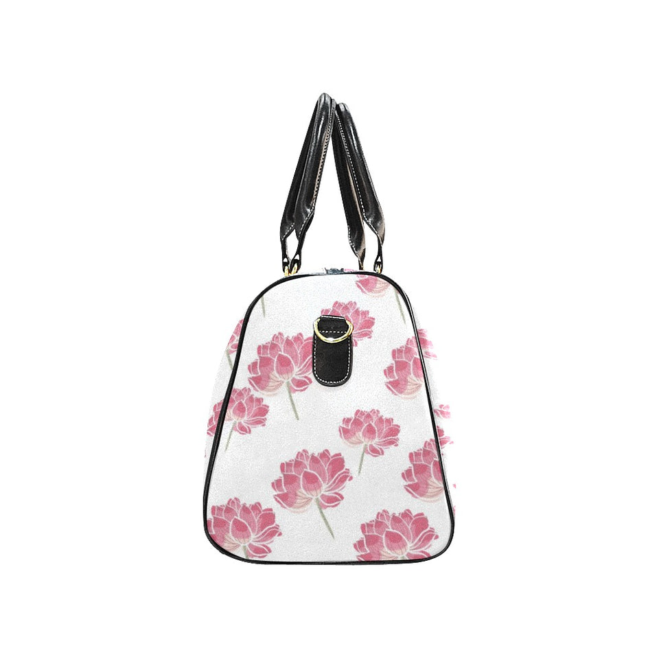 Pink lotus waterlily pattern Travel Bag