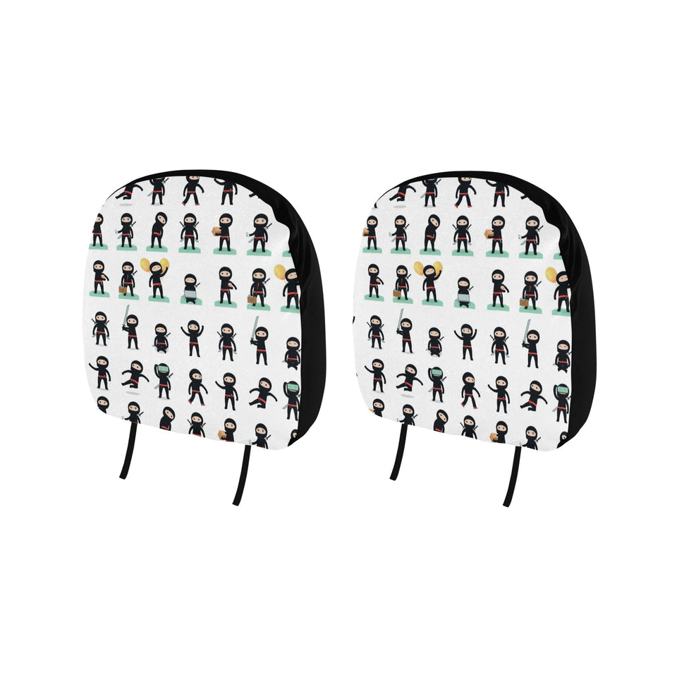 Cute ninja katana sword pattern Car Headrest Cover