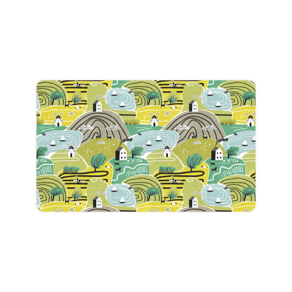 Hand drawn windmill pattern Doormat