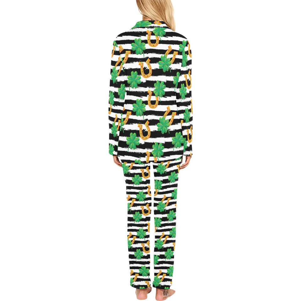 Horseshoes Pattern Print Design 01 Women's Long Pajama Set