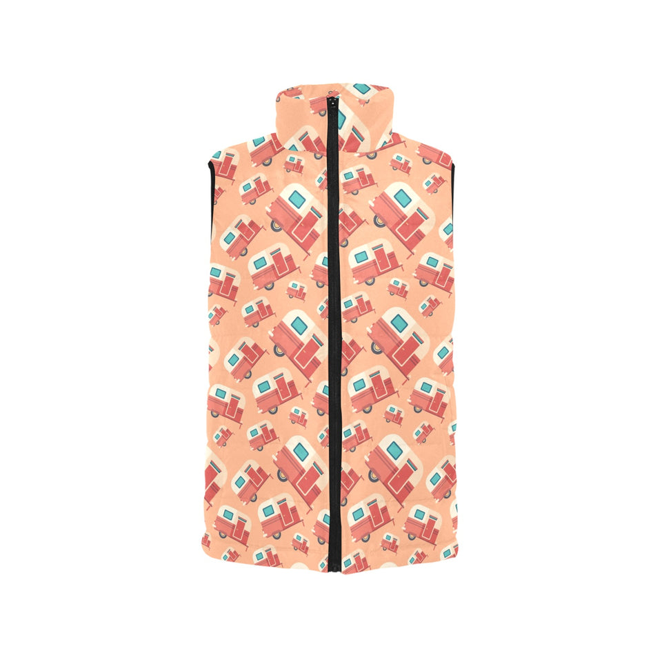 Camper Van Pattern Print Design 03 Men's Padded Vest