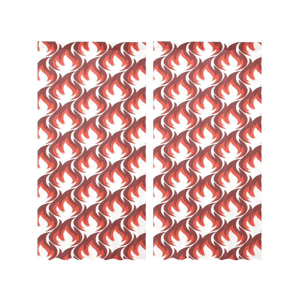 Fire flame symbol design pattern Gauze Curtain