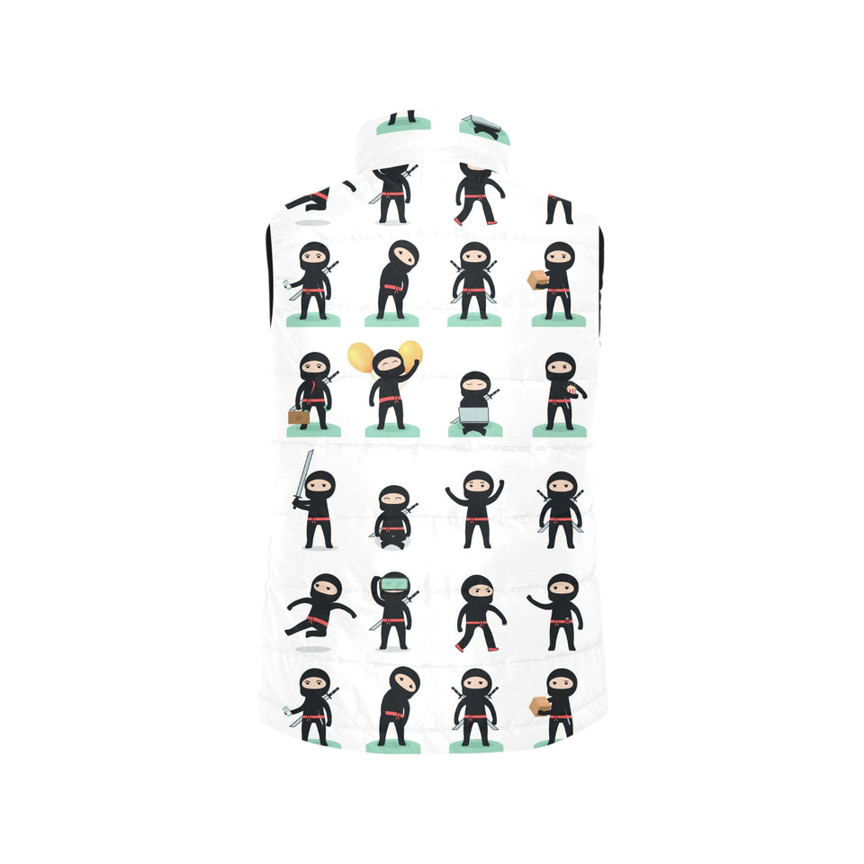 Cute ninja katana sword pattern Men's Padded Vest